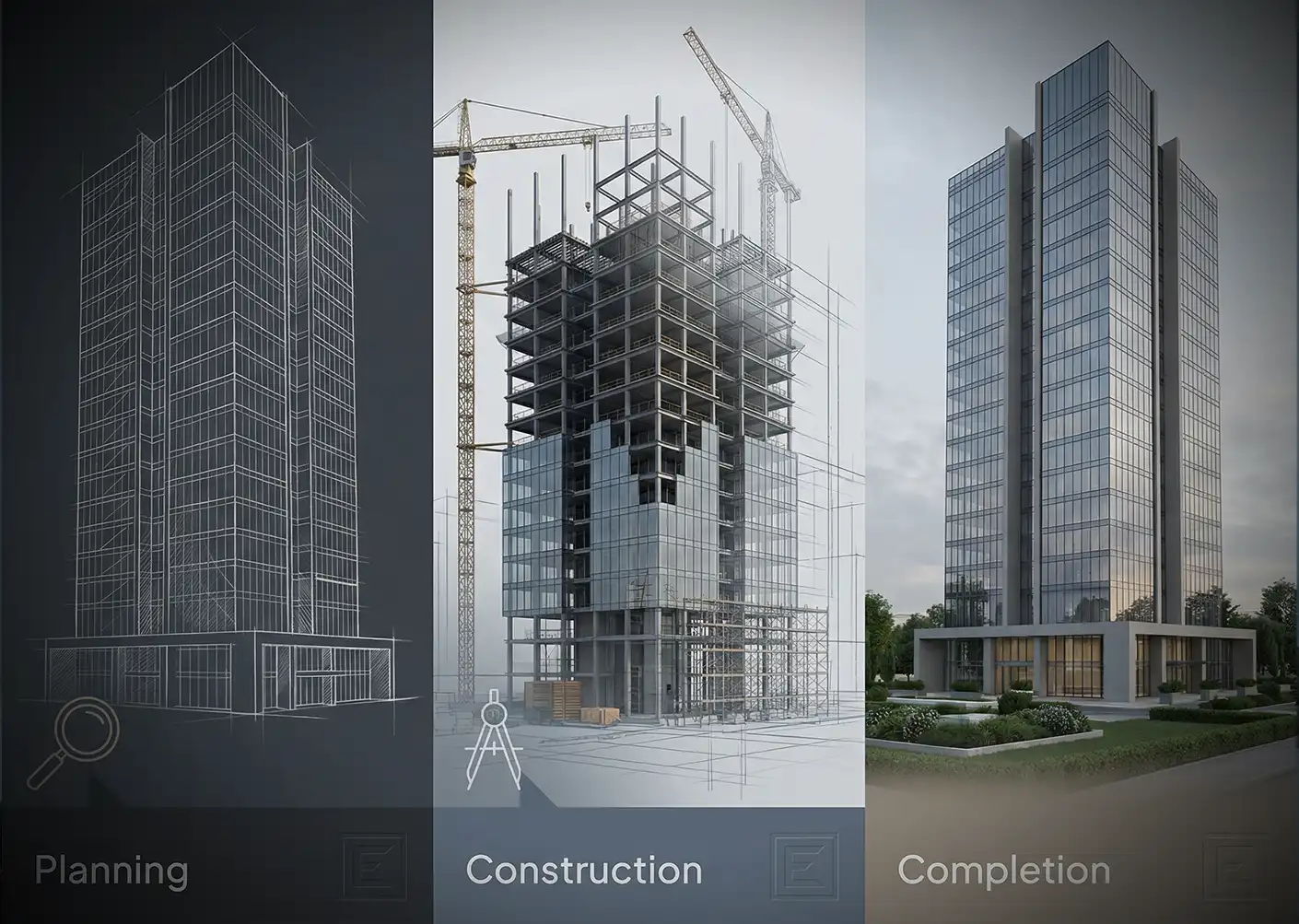 مراحل البناء بالصور